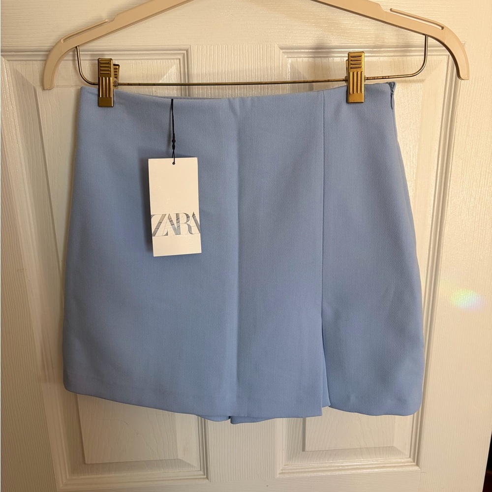 Zara Light Blue Women's Skort NWT